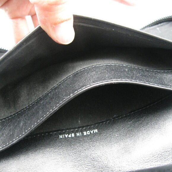 Vintage Chanel Black Caviar Leather Long Bag Wallet - Picture 11 of 16